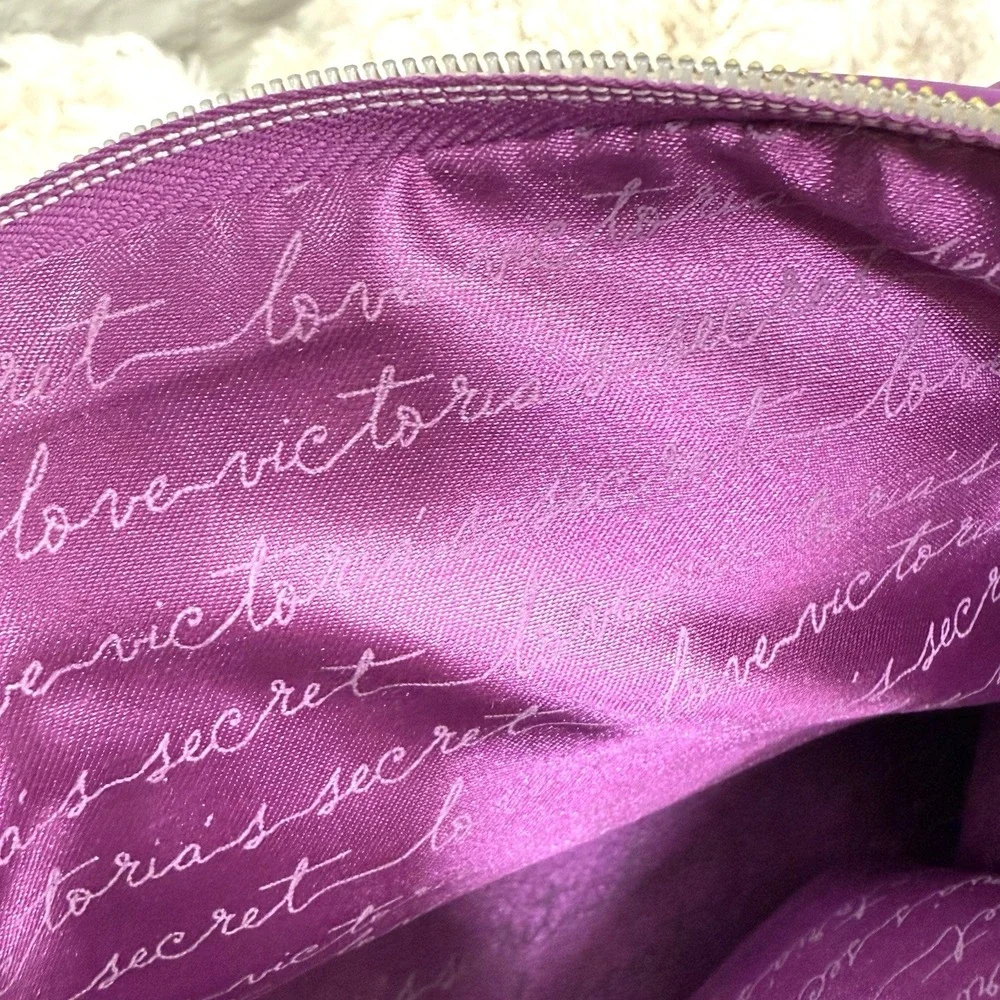 Vtg‎ Y2K Victoria's Secret Lavender Velour Purse 90s Satchel Clueless Velvet Bag